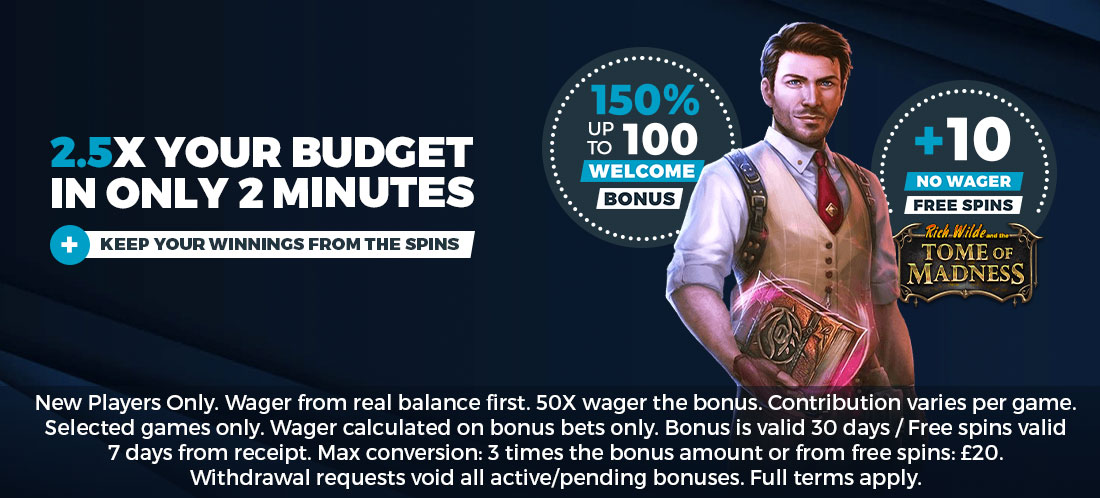 Royal Swipe | Welcome Package | 150% Bonus + 10 No Wager Free Spins